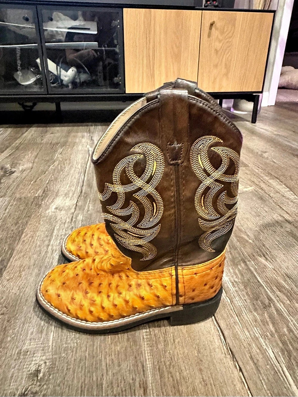 Old West V89173 Western Cowboy Boots Brown US 13 D